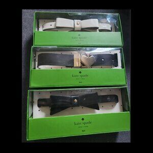 3 Kate Spade Belts (bundle) - size: L / XL - color: BLACK & CREAM